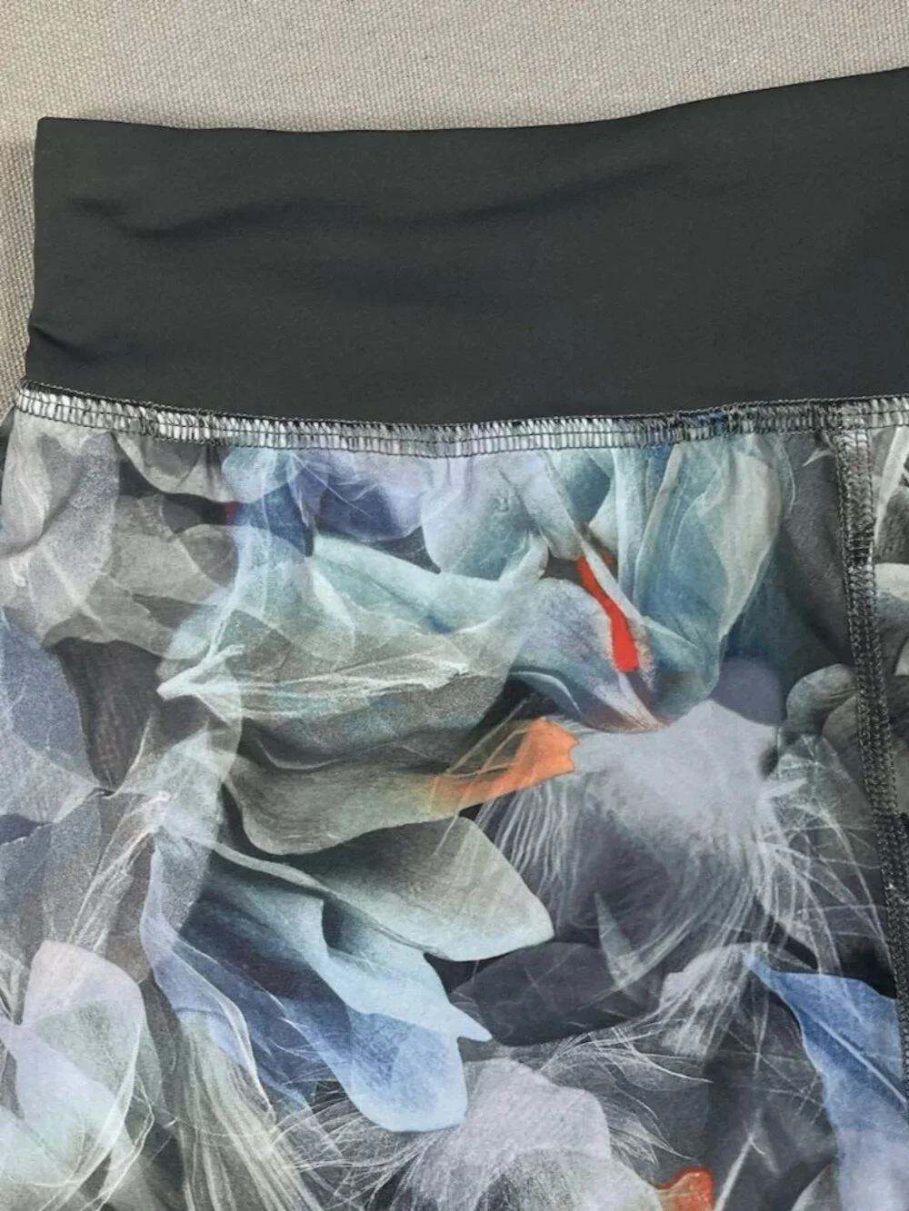 Lululemon Fast and Free Reflective High Rise Gray Floral Shorts 3